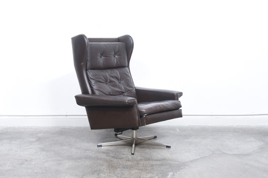 High back leather swivel chair
