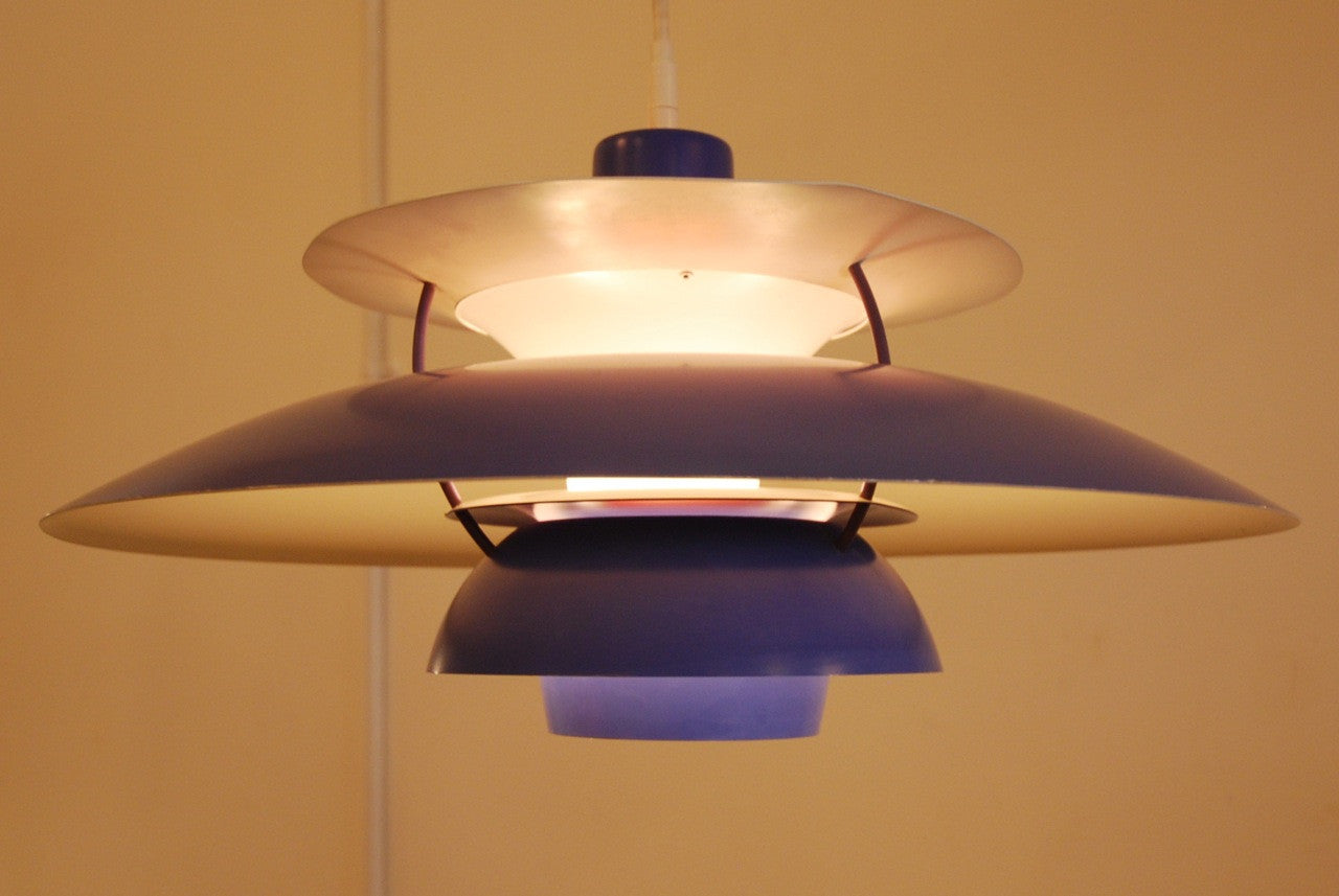Blue PH5 ceiling lamp