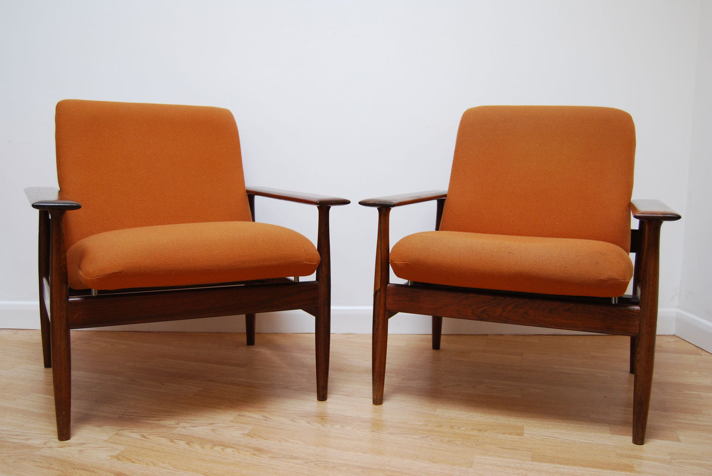 Pair of rosewood lounge chairs