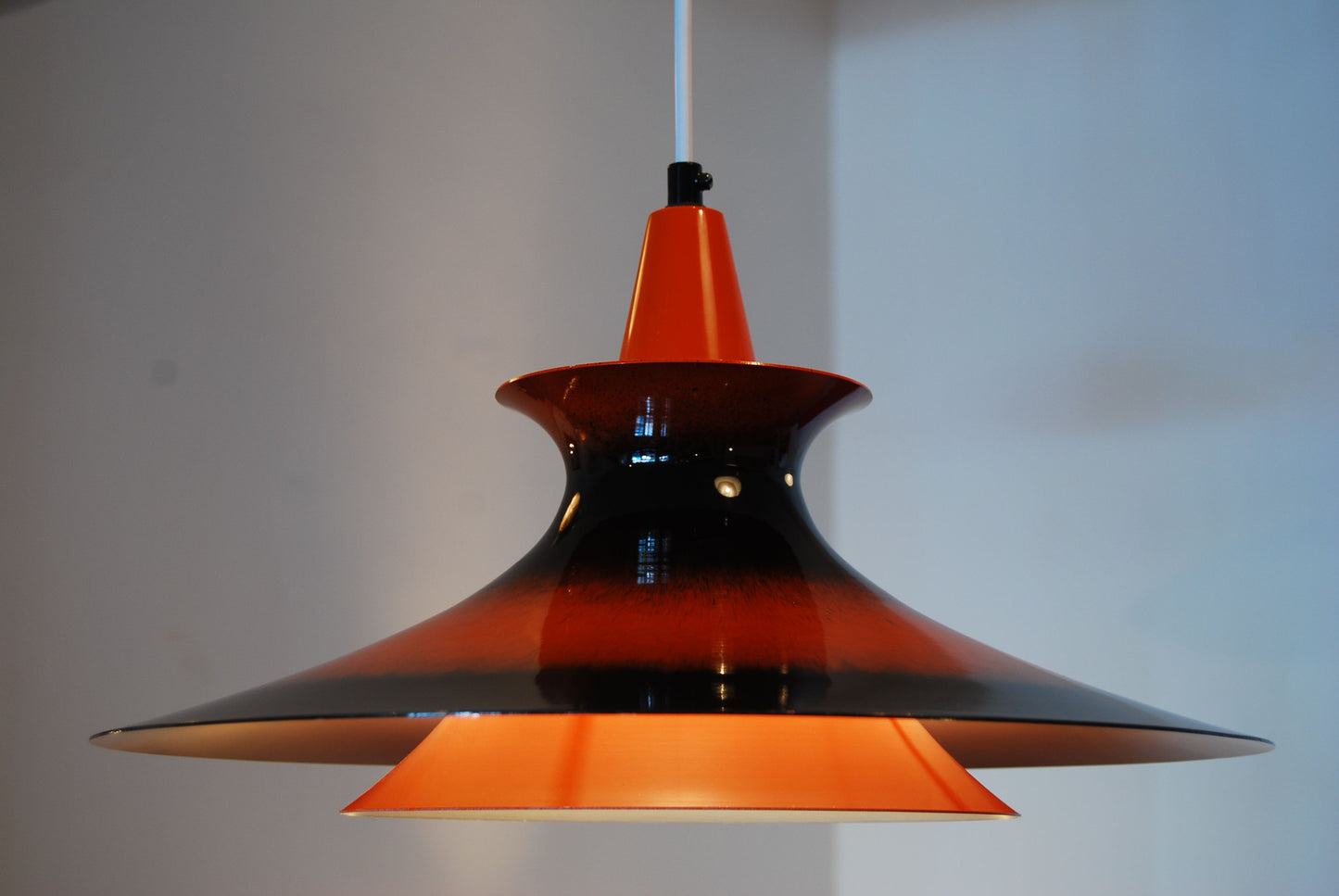 Orange and brown ceiling light