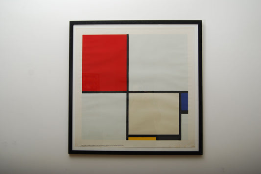 Framed serigraph by Piet Mondrian