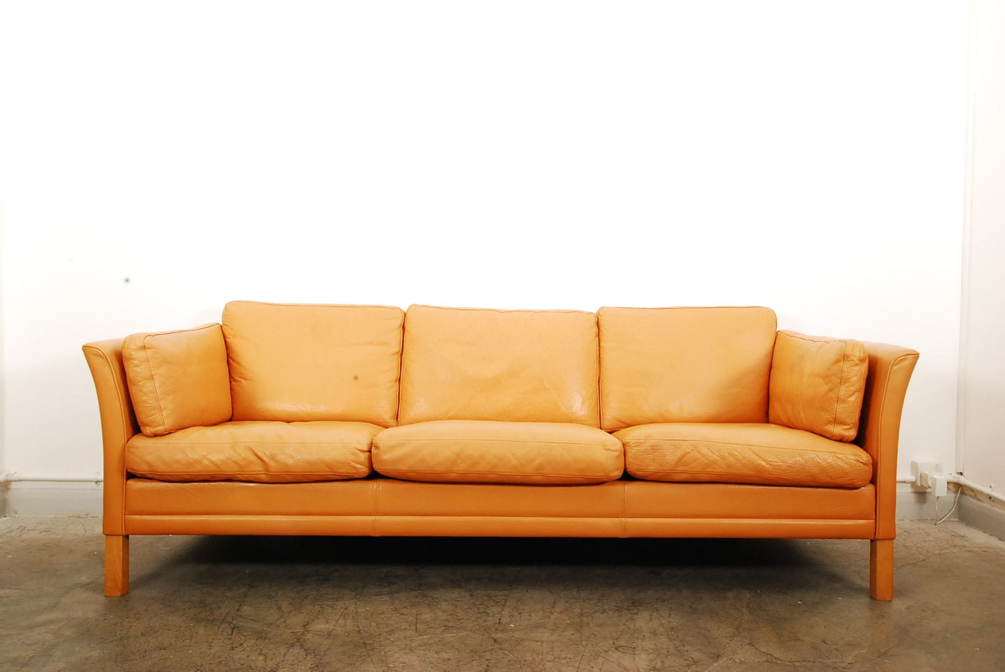 Mogens Hansen three seat leather sofa