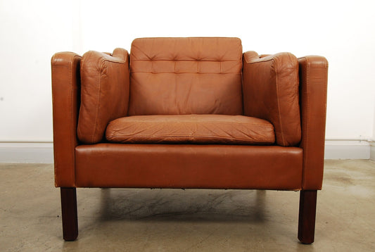 Leather club chair