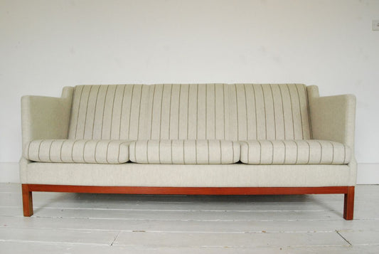 Striped three seat sofa