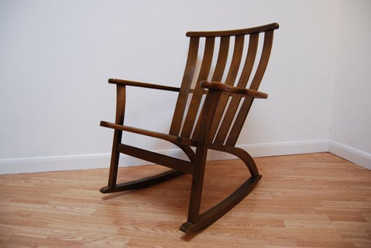 Pair of beech rocking chairs