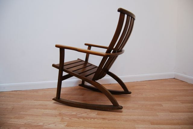Pair of beech rocking chairs