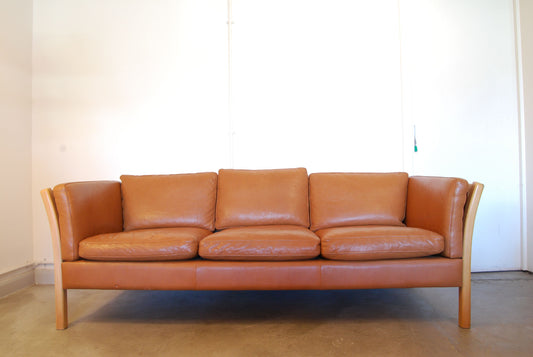 Tan three seater