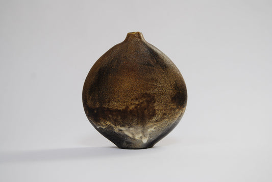 Wood fired stoneware vase