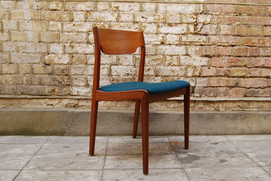 Set of six teak dining chairs