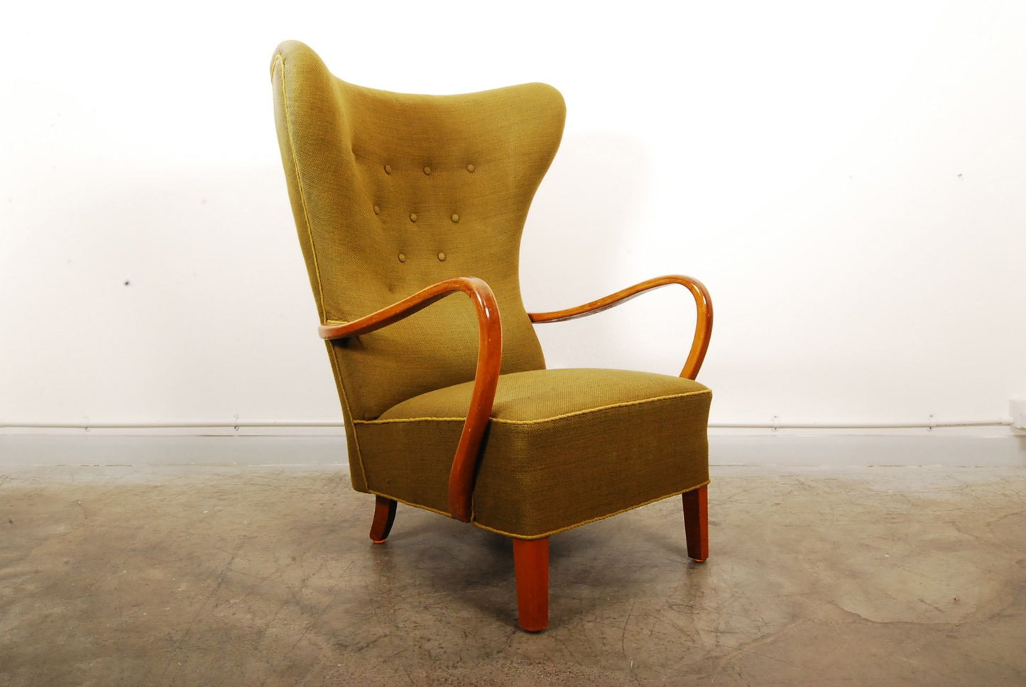 1940s wingback lounger