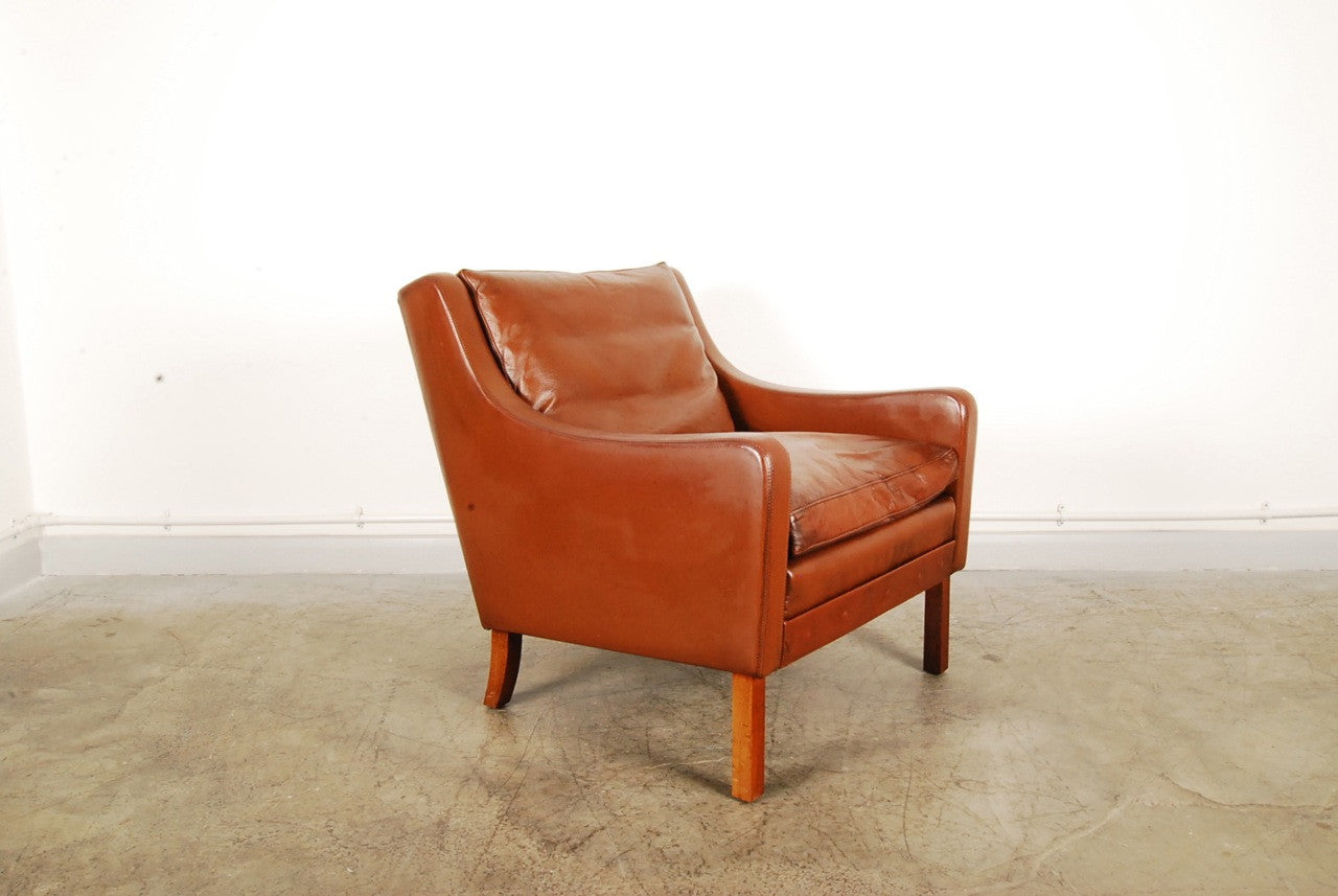 Leather lounger by G. Thams