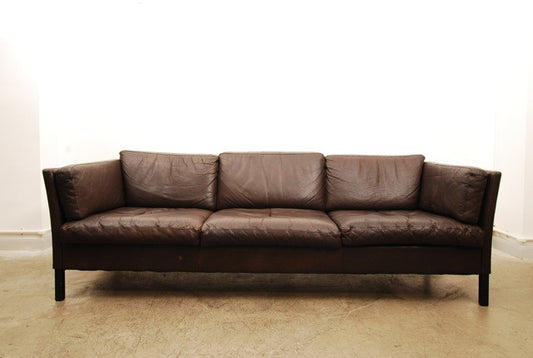 Three seat leather sofa