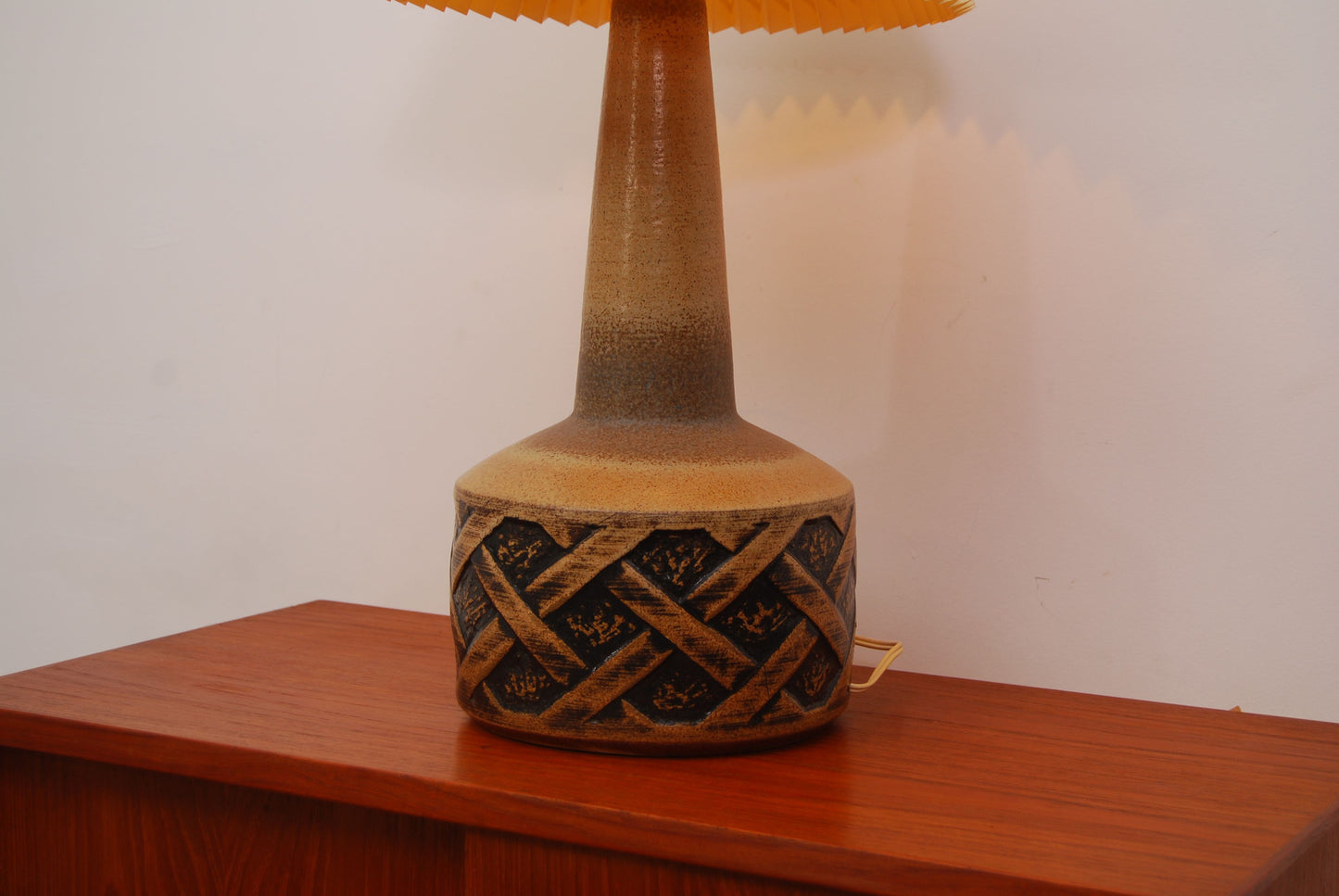 Tall ceramic table lamp by Soholm Stentoj