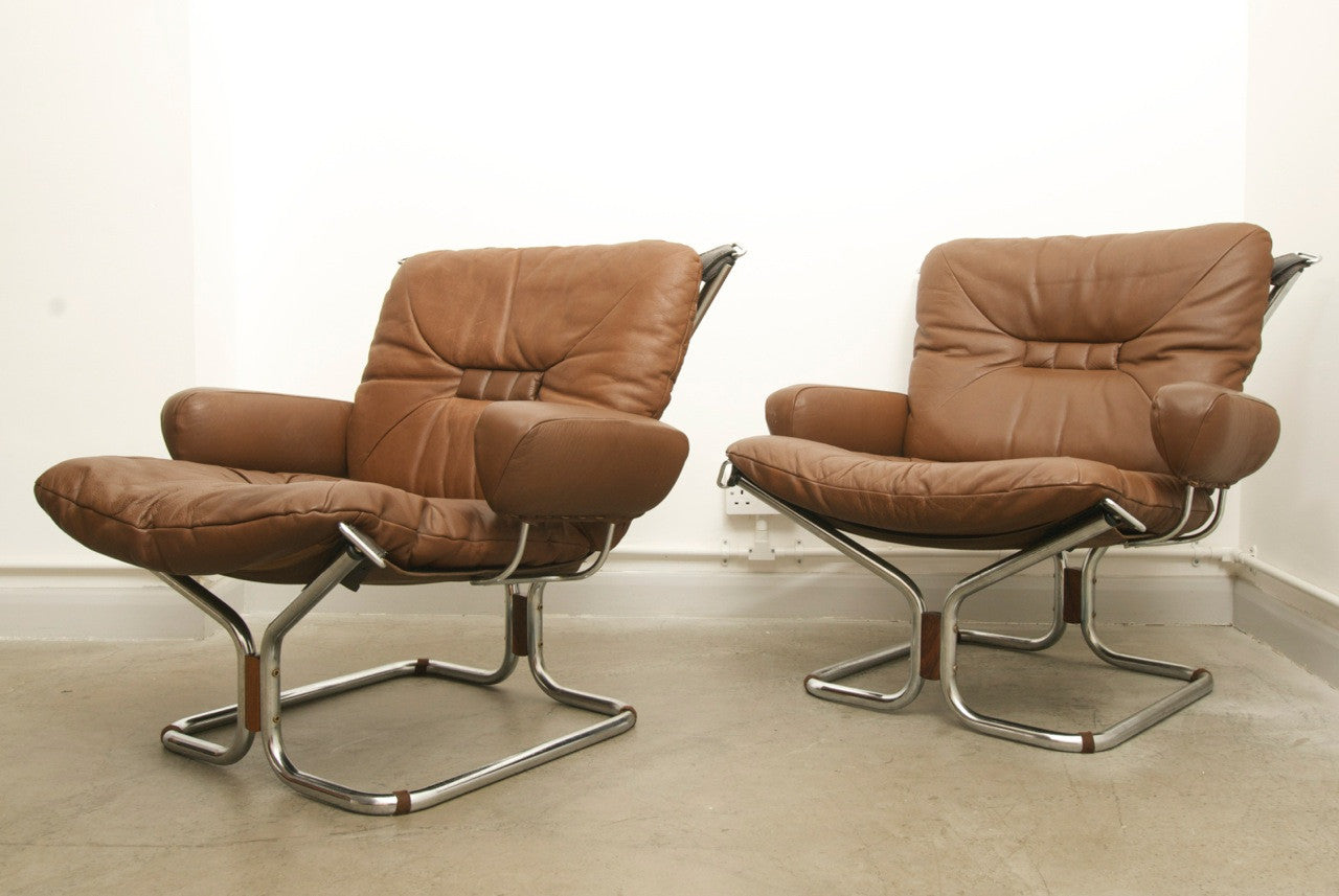 Pair of Harald Relling lounge chairs