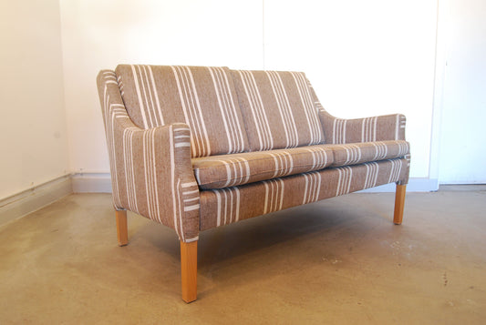 Two seater in striped wool