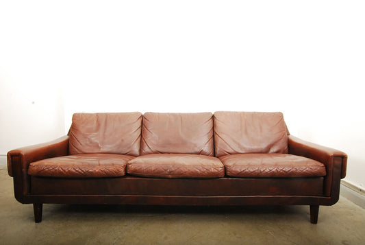 Three seat leather sofa