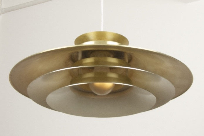 Mulit-tiered brass ceiling pendant