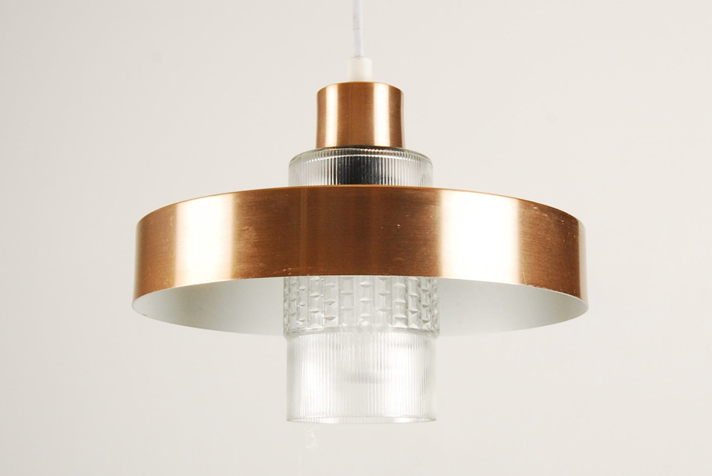 Brass and glass ceiling light