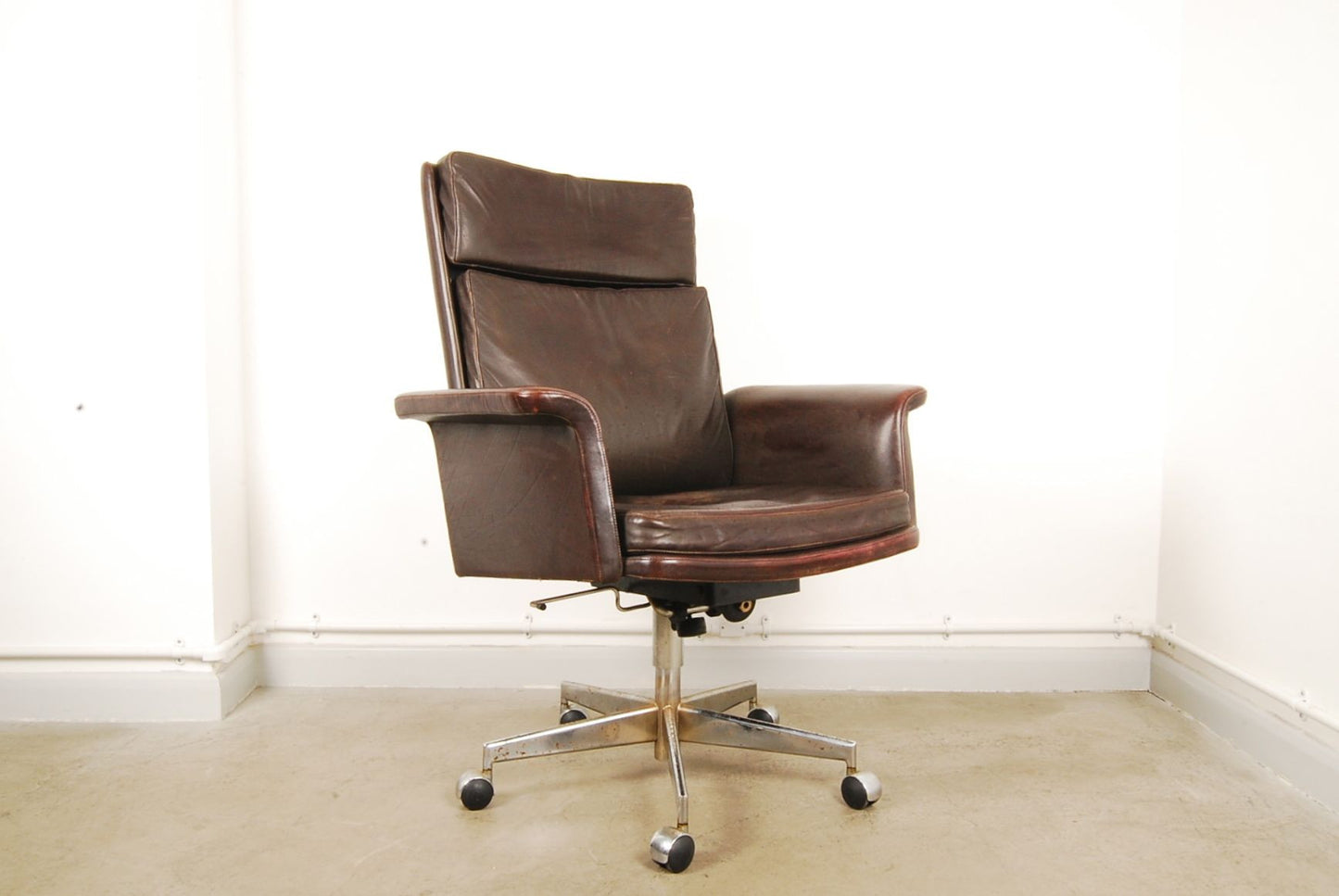 High back leather desk chair