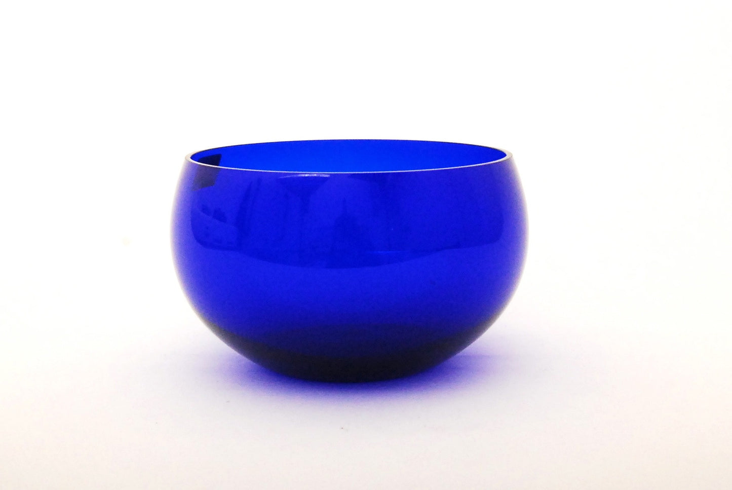 Blue glass bowl by Henriques