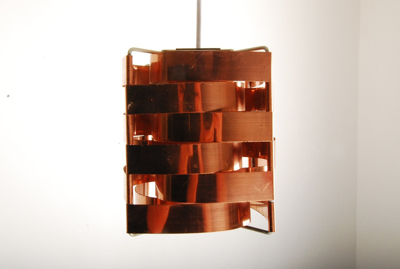 Copper panelled ceiling pendant