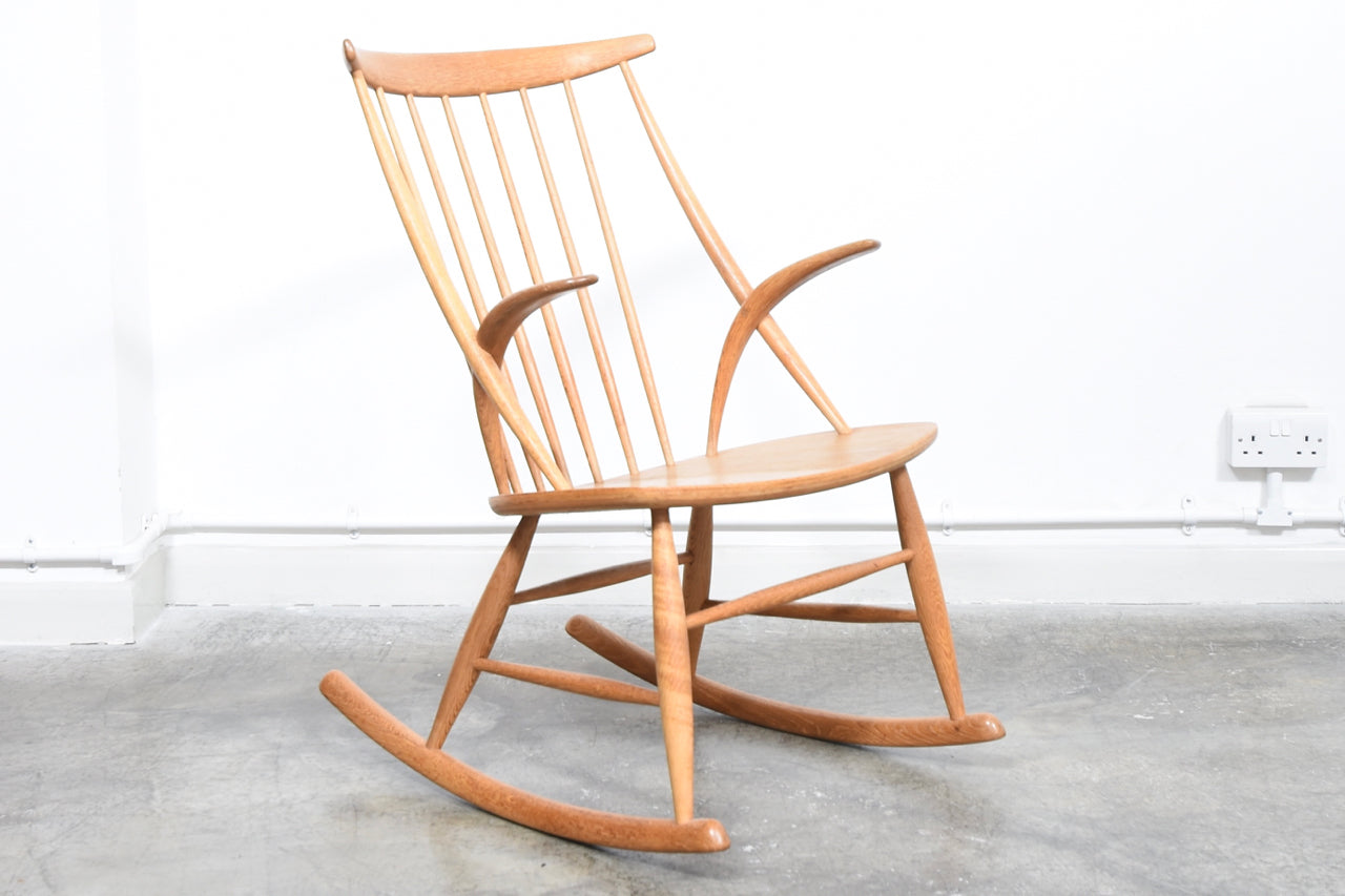 Oak rocking chair by Illum Wikkelsø