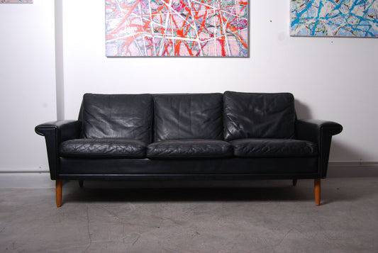 1960s leather three seater