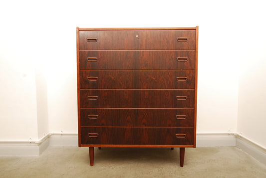 Rosewood chest of six drawers