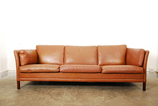 Three seat leather sofa