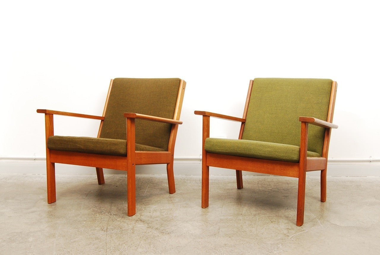 New price: Pair of lounge chairs by Poul M. Volther