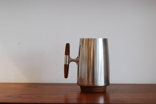 Stainless steel tankard with teak detail