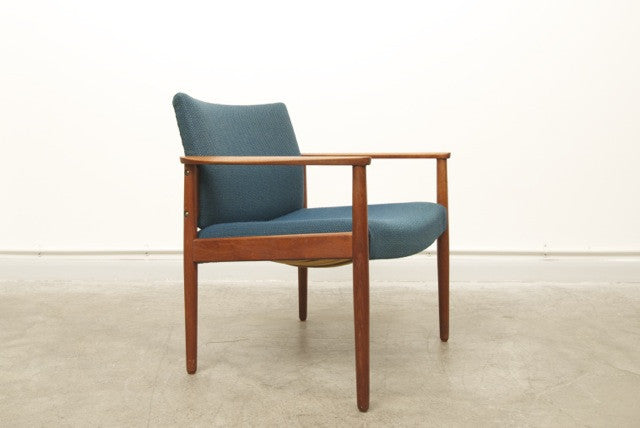 Teak and wool occasional chair