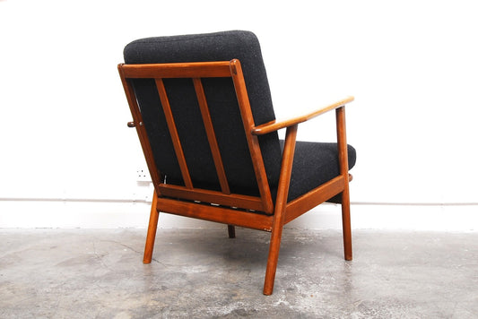 Beech framed lounge chair