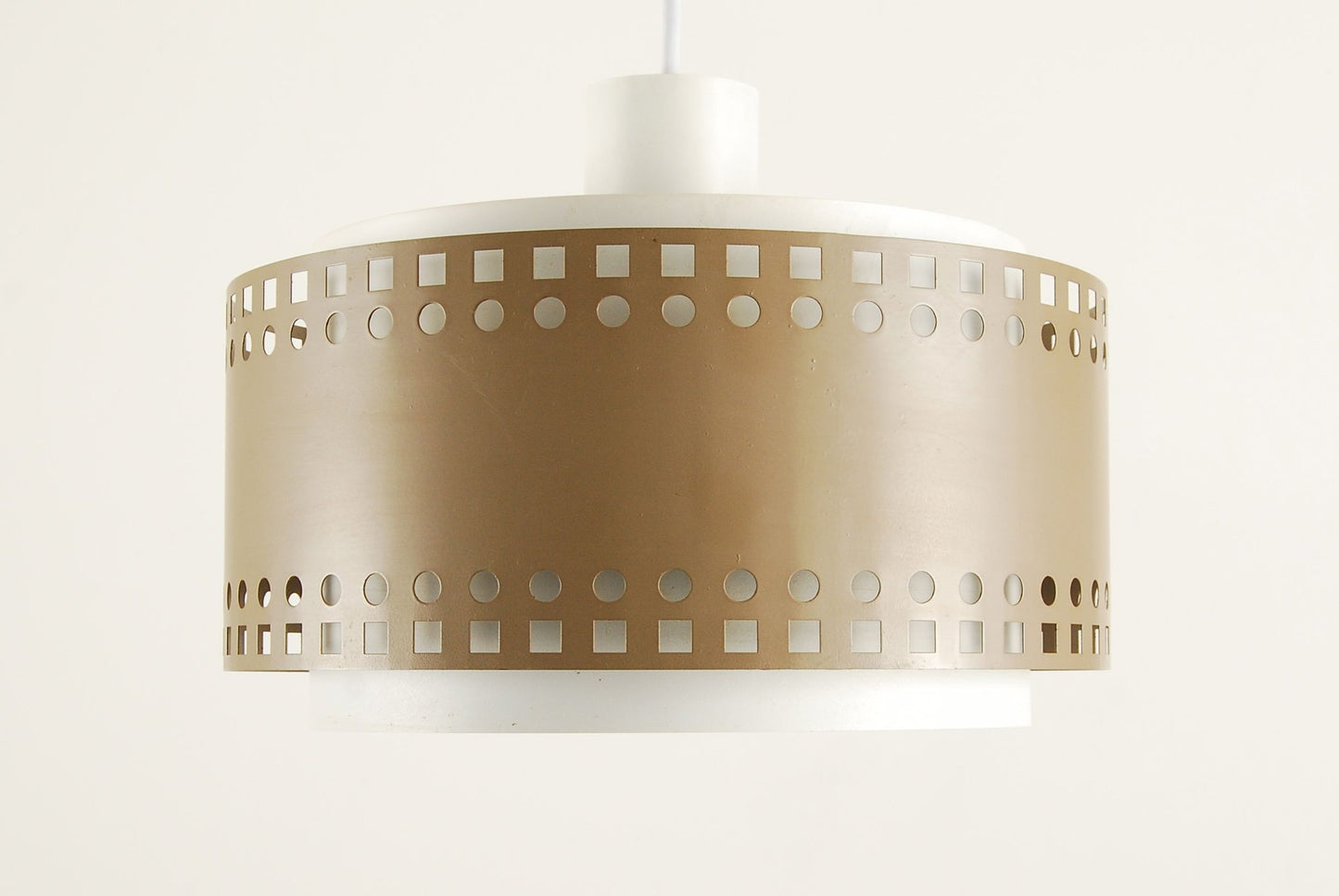 Brown and white ceiling light