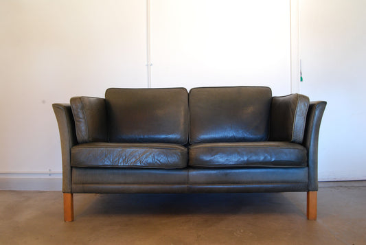 Two seat leather sofa no. 2