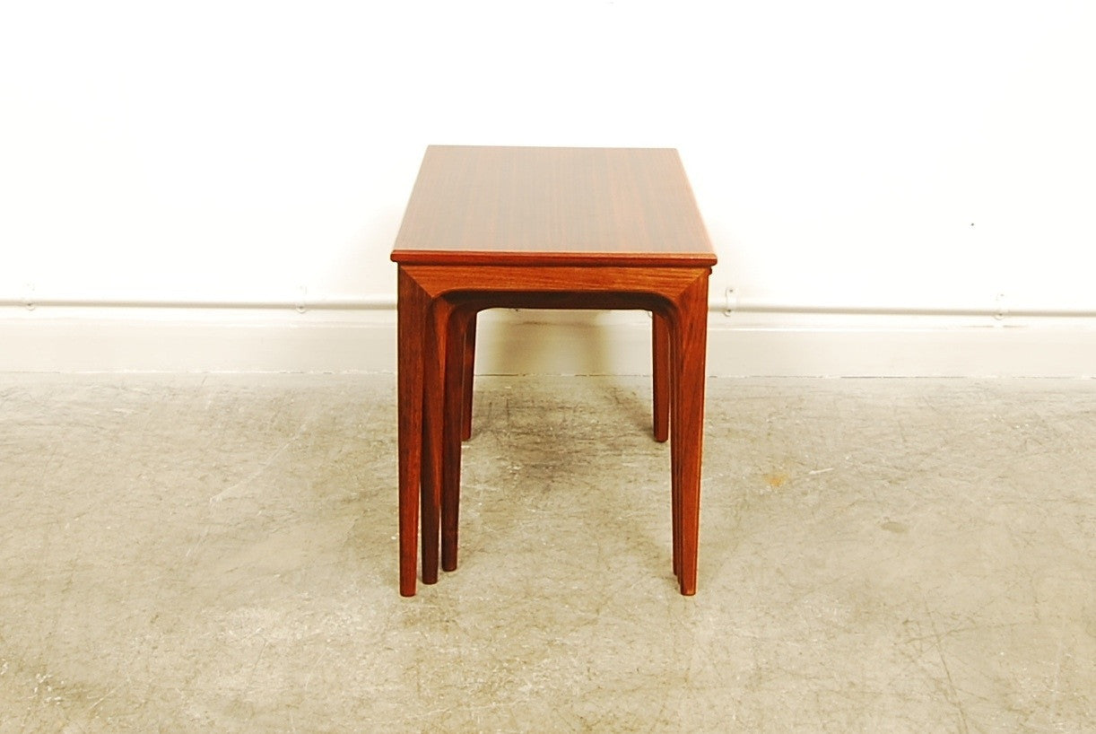 Nest of rosewood tables