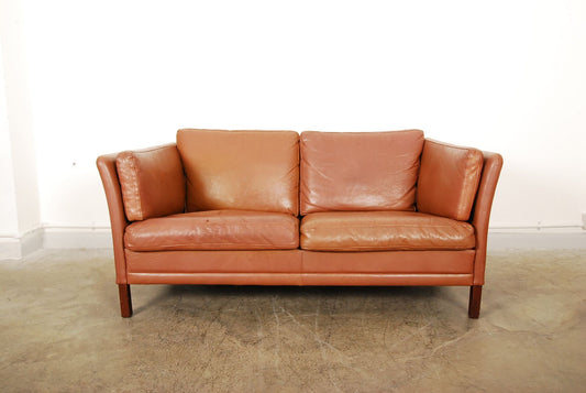 Two seat leather sofa