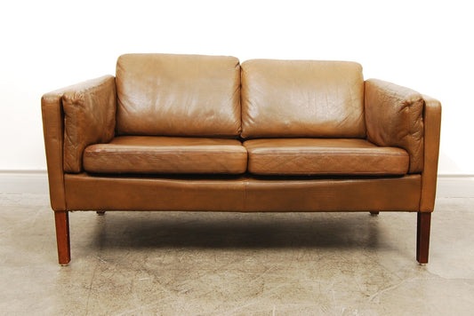 Two seat leather sofa