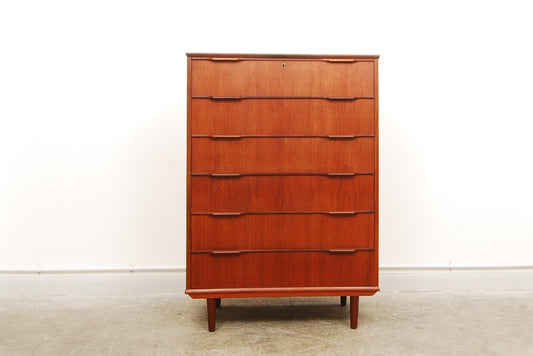 Large teak chest of drawers