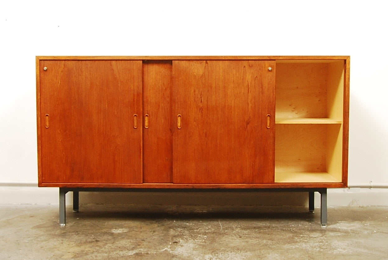 Teak sideboard on metal legs