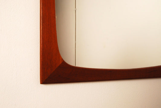 Medium teak framed mirror