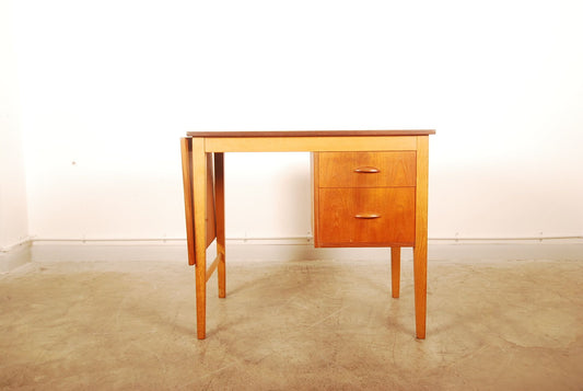 Drop leaf teak & oak desk