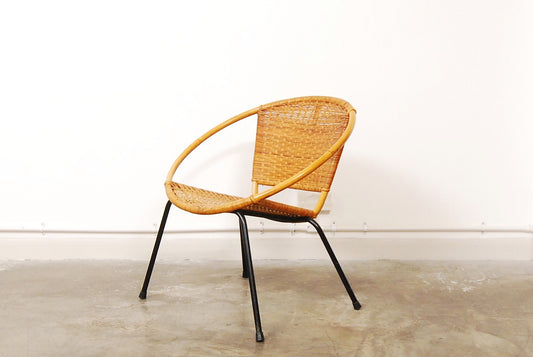 Rattan shell chair