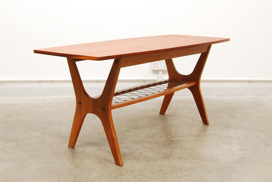 Teak and oak coffee table