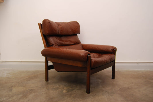 Norwegian lounge chair in leather