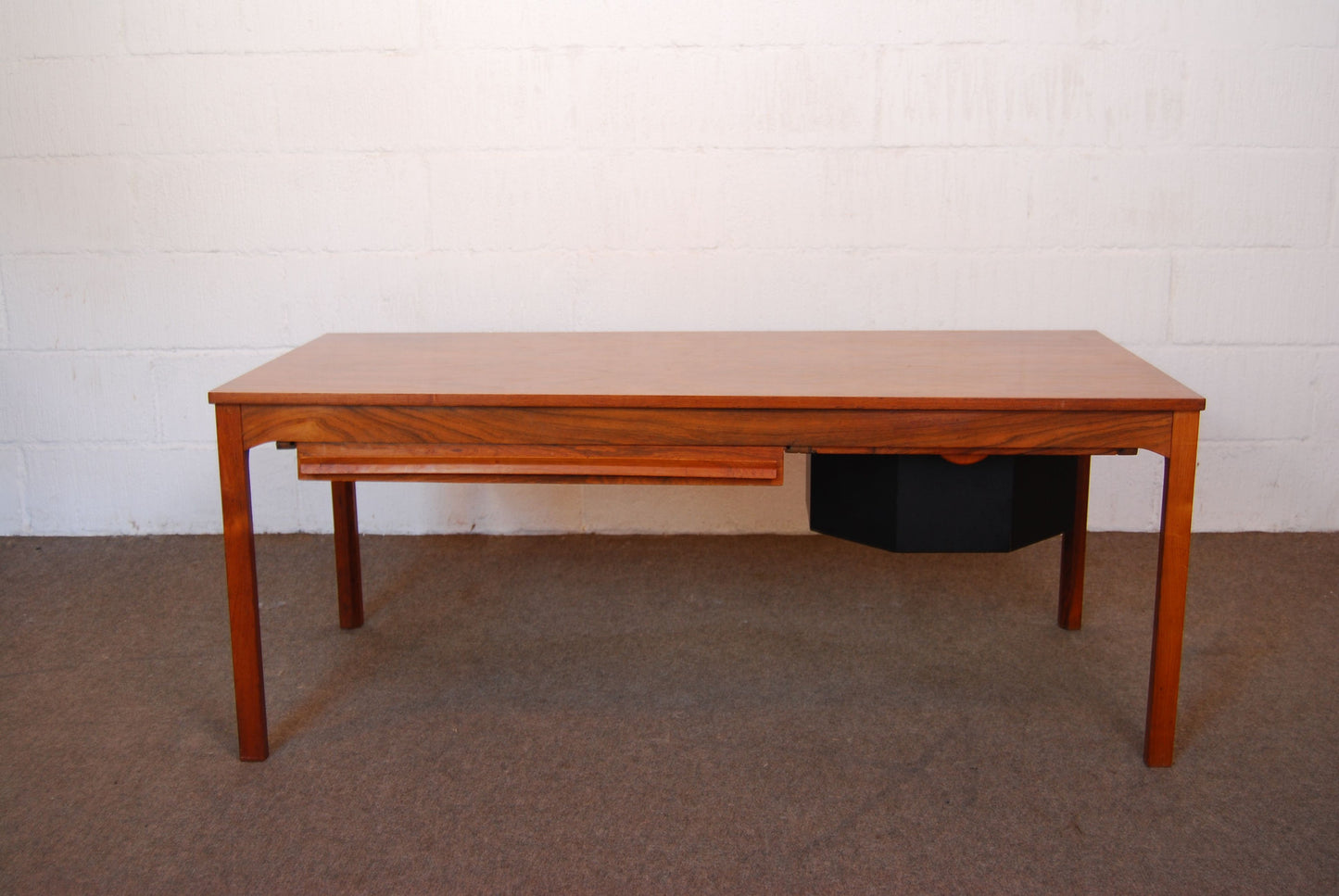 Rosewood coffee table with sewing storage