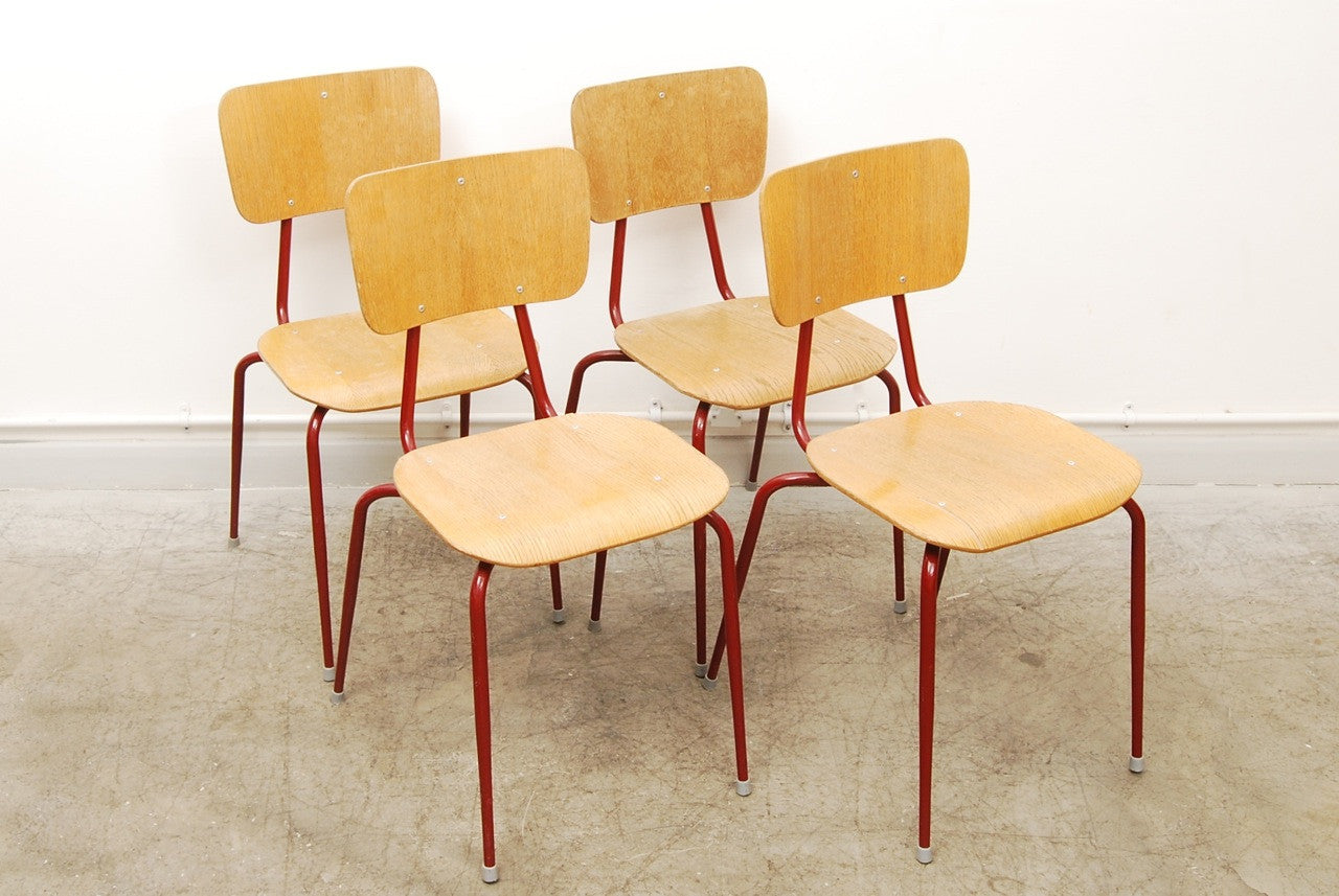 Set of stacking chairs by Niels Larsen