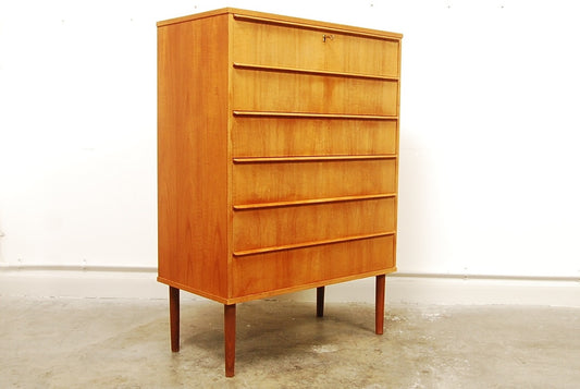 Light teak chest of drawers