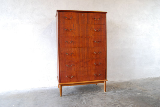 Chest of drawers with brass handles