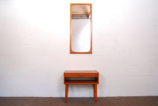 Hallway table and mirror combo in teak